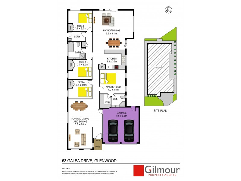 53 Galea Drive, Glenwood NSW 2768 Floorplan