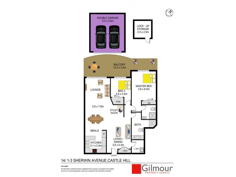 14/1-3 Sherwin Avenue, Castle Hill NSW 2154 Floorplan