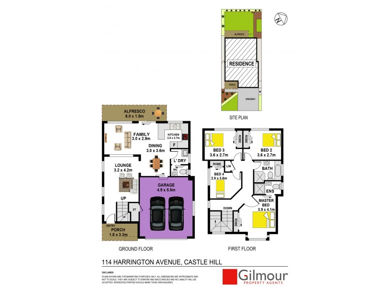114 Harrington Avenue, Castle Hill NSW 2154 Floorplan