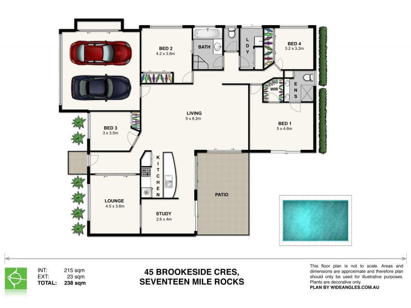 45 Brookeside Crescent, Seventeen Mile Rocks QLD 4073 Floorplan