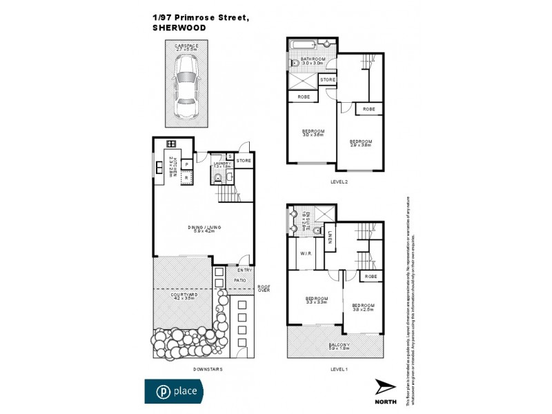 1/97 Primrose Street, Sherwood QLD 4075 Floorplan