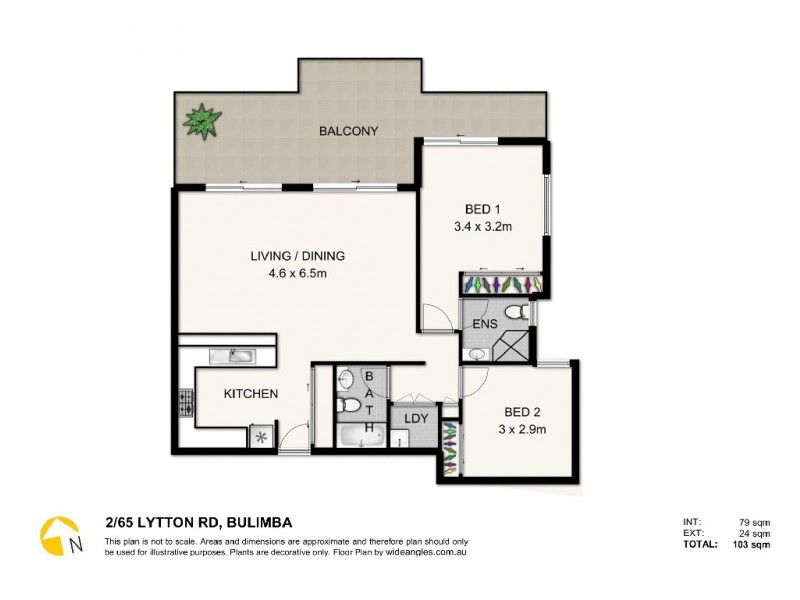2/65 Lytton Road, Bulimba QLD 4171 Floorplan