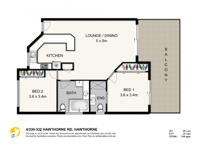 4/332 Hawthorne Road, Hawthorne QLD 4171 Floorplan