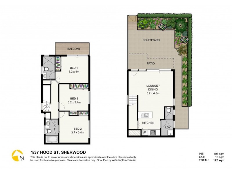 1/37 Hood Street, Sherwood QLD 4075 Floorplan