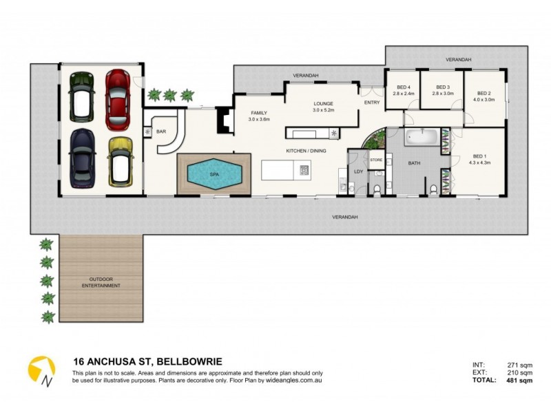 16 Anchusa Street, Bellbowrie QLD 4070 Floorplan