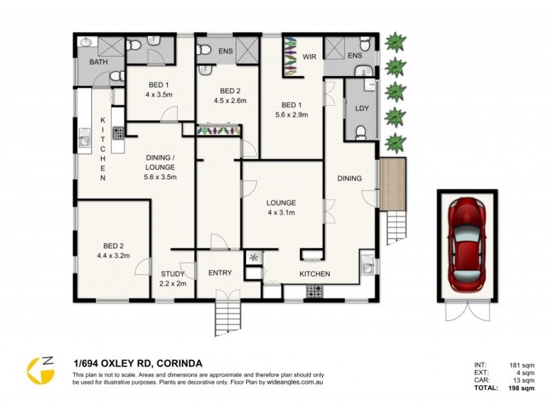 1/694 Oxley Road, Corinda QLD 4075 Floorplan