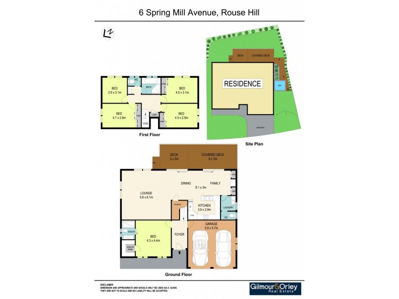 6 Spring Mill Avenue, Rouse Hill NSW 2155 Floorplan