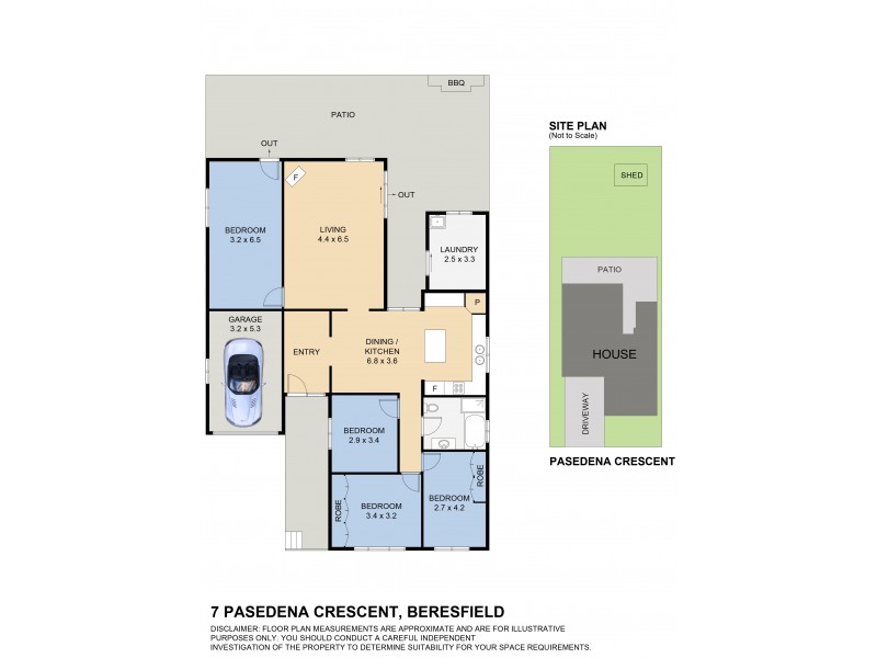 7 Pasadena Crescent, Beresfield NSW 2322 Floorplan