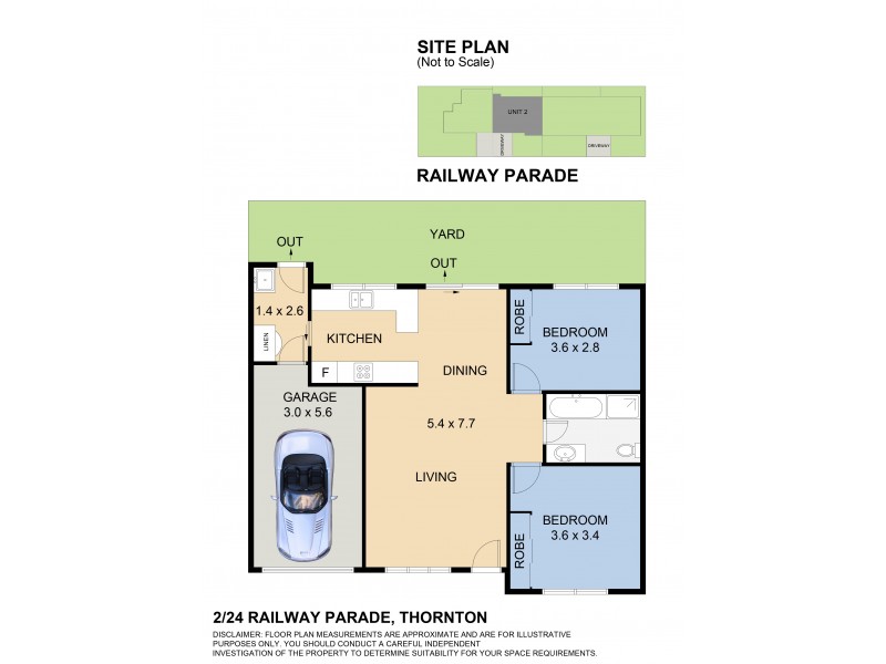 2/24 Railway Avenue, Thornton NSW 2322 Floorplan