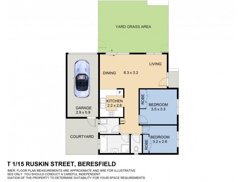 1/15 Ruskin Street, Beresfield NSW 2322 Floorplan