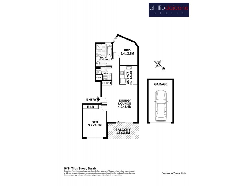 16/14 Tilba Street, Berala NSW 2141 Floorplan
