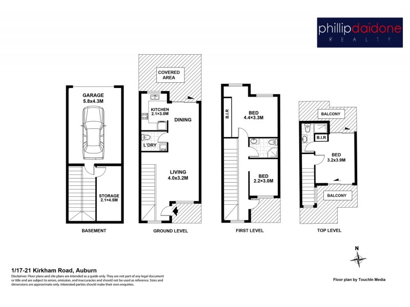 1/17 – 21 Kirkham Road, Auburn NSW 2144 Floorplan