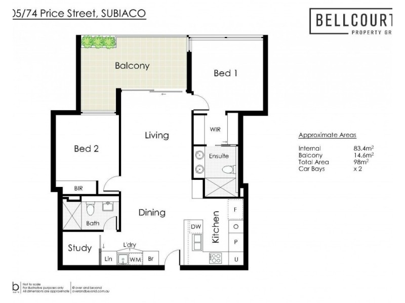 305/74 Price Street, Subiaco WA 6008 Floorplan