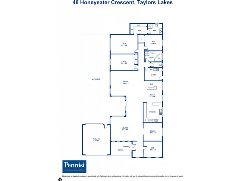 48 Honeyeater Crescent, Taylors Lakes VIC 3038 Floorplan