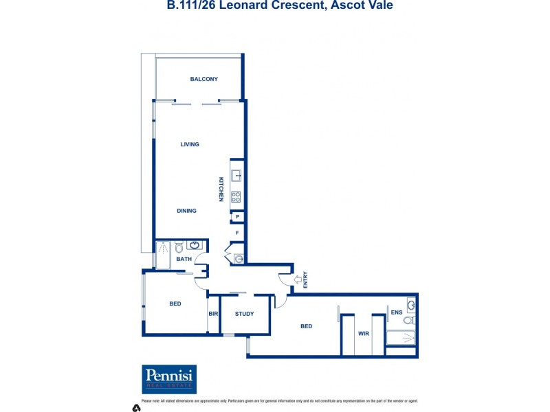 B111/26 Leonard Cresent, Ascot Vale VIC 3032 Floorplan