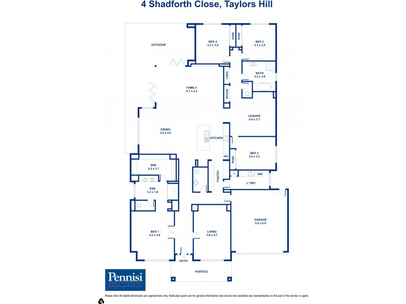 4 Shadforth Close, Taylors Hill VIC 3037 Floorplan