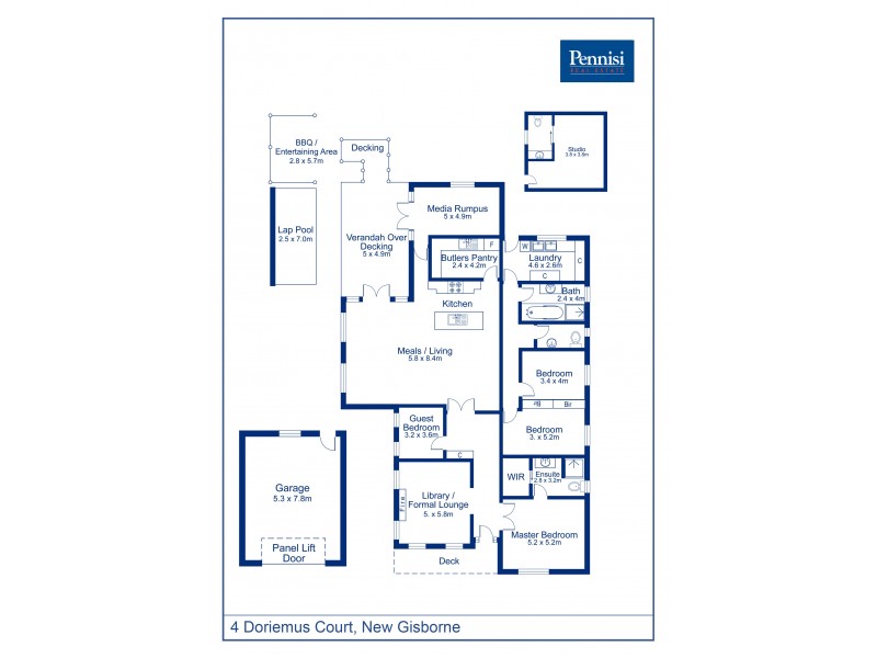 4 Doriemus Court, New Gisborne VIC 3438 Floorplan