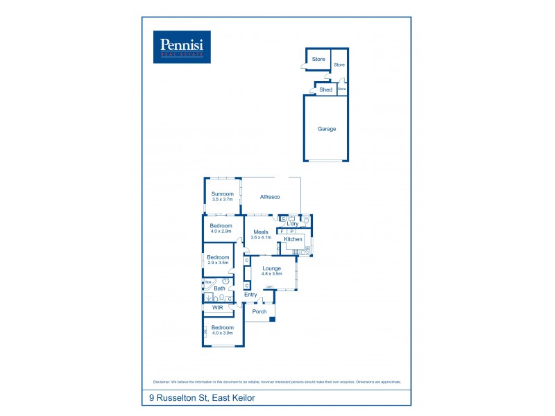 9 Russelton Street, Keilor Park VIC 3042 Floorplan