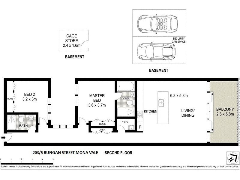 203/5 Bungan St, Mona Vale NSW 2103 Floorplan
