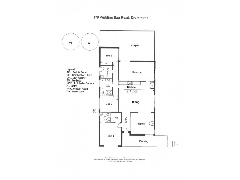 179 Pudding Bag Road, Drummond VIC 3461 Floorplan
