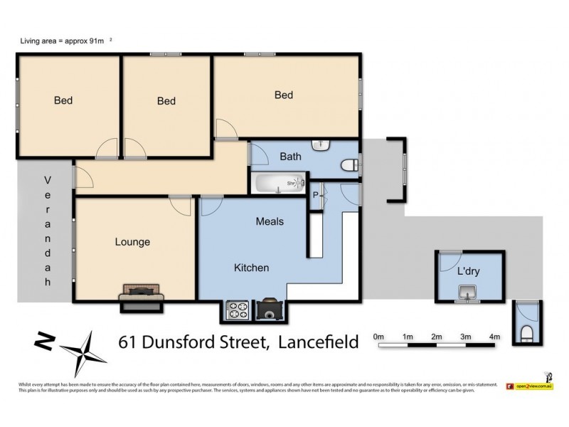 61 Dunsford Street, Lancefield VIC 3435 Floorplan