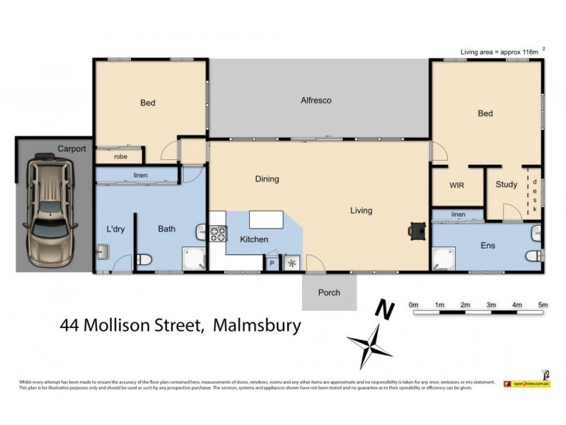 44 Mollison Street, Malmsbury VIC 3446 Floorplan