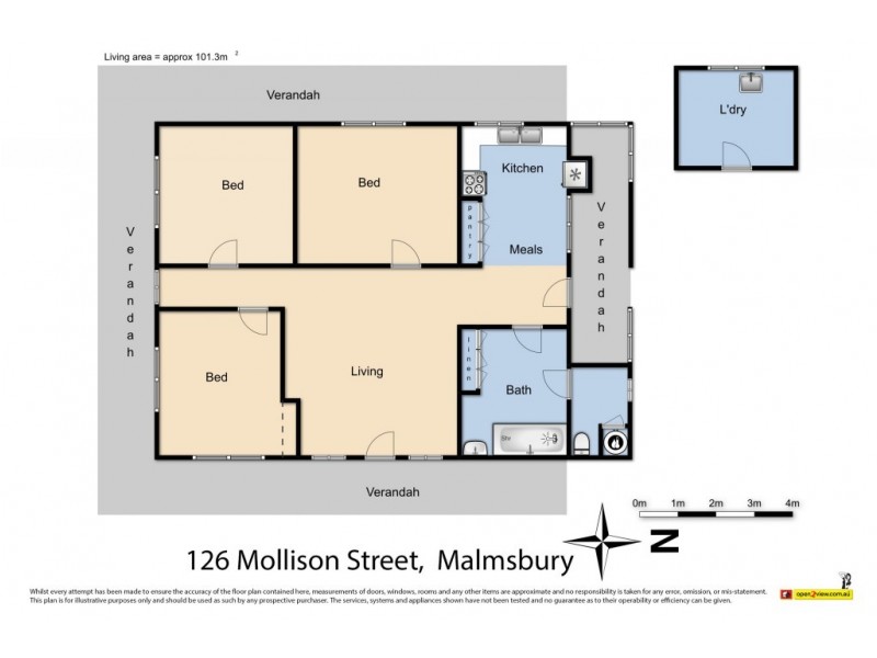 126 Mollison street, Malmsbury VIC 3446 Floorplan