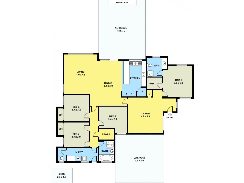 16A Caple St, Willagee WA 6156 Floorplan