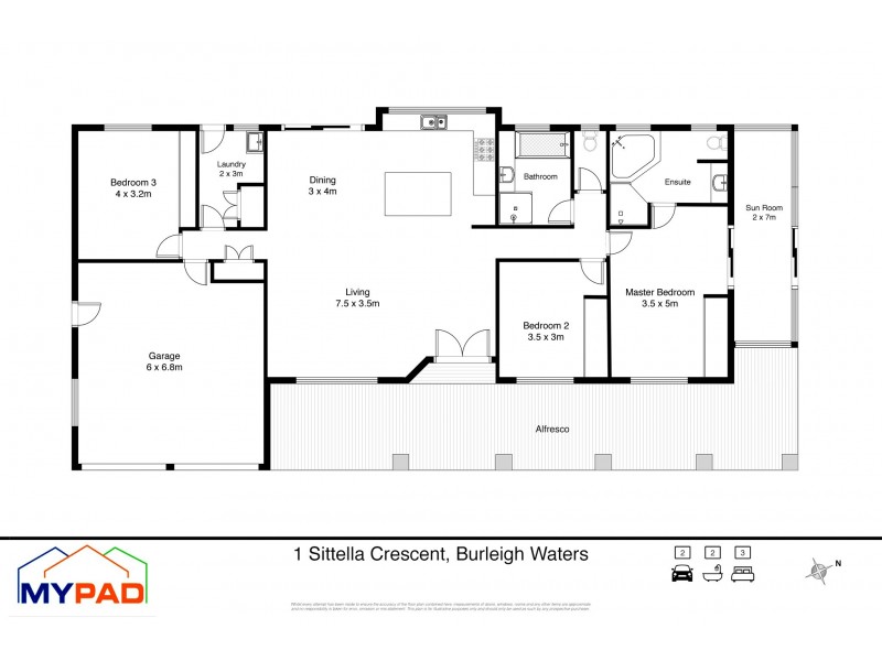 1 Sittella Crescent, Burleigh Waters QLD 4220 Floorplan