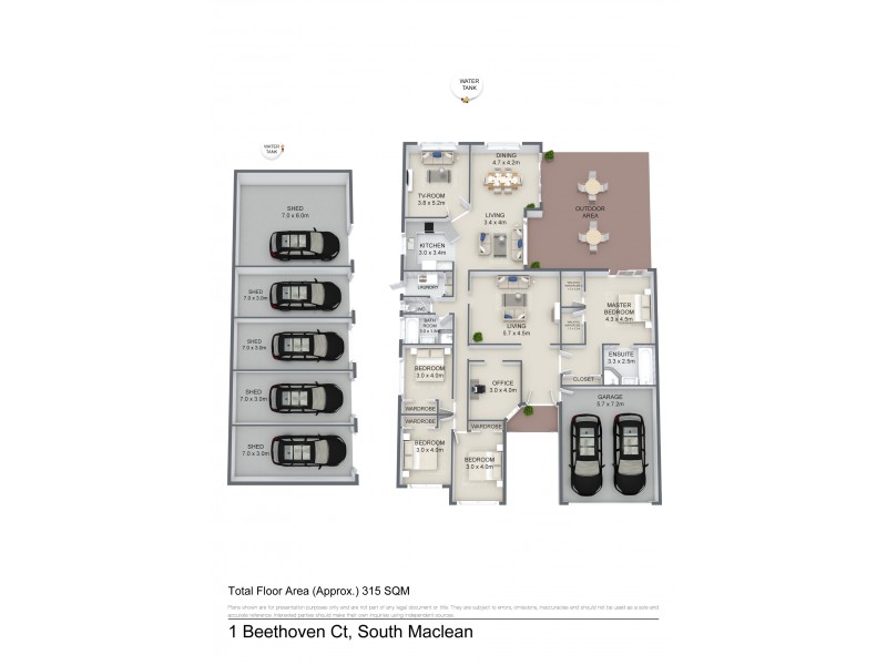 1 Beethoven Court, South Maclean QLD 4280 Floorplan