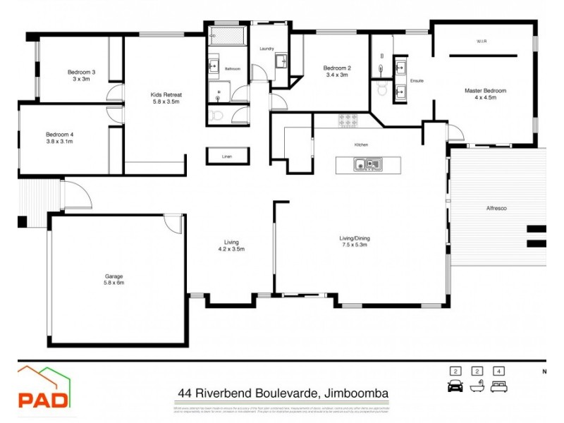 44-46 Riverbend Boulevard, Jimboomba QLD 4280 Floorplan