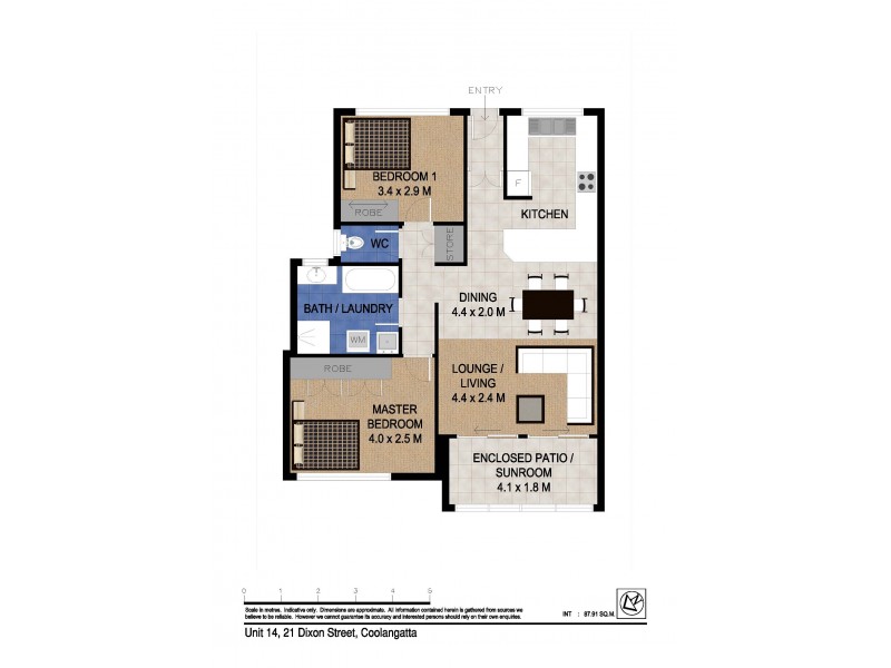 14/21 Dixon Street ‘Dixon Lodge’, Coolangatta QLD 4225 Floorplan