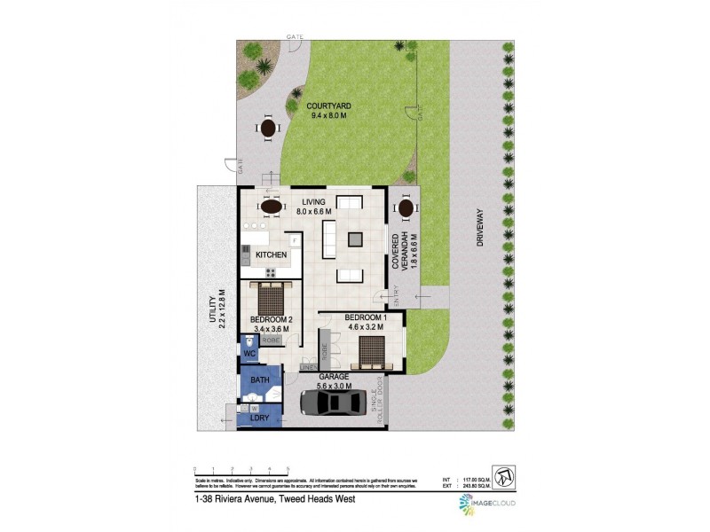 1/38 Riviera Ave, Tweed Heads West NSW 2485 Floorplan