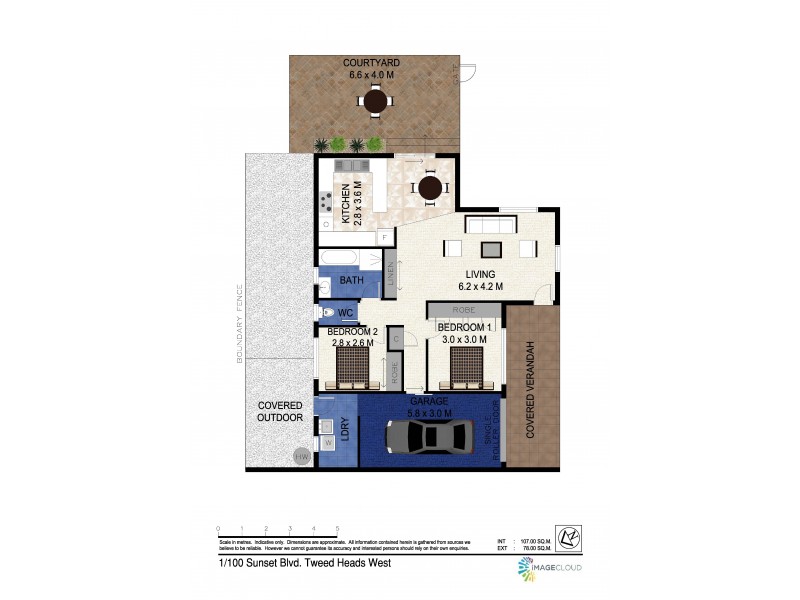 1/100 Sunset Boulevard, Tweed Heads West NSW 2485 Floorplan