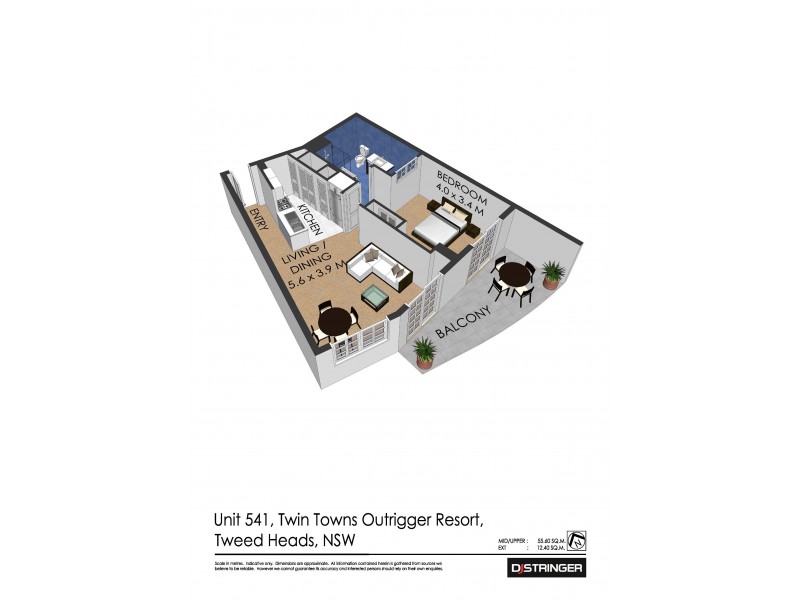 541/6-8 Stuart St ‘Harbour Tower’, Tweed Heads NSW 2485 Floorplan
