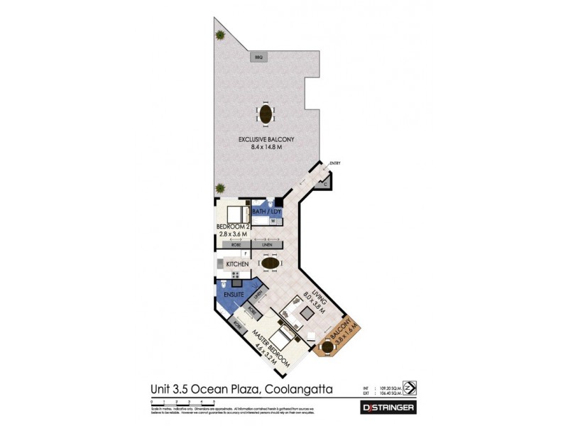 5/70 Marine Parade ‘Ocean Plaza’, Coolangatta QLD 4225 Floorplan