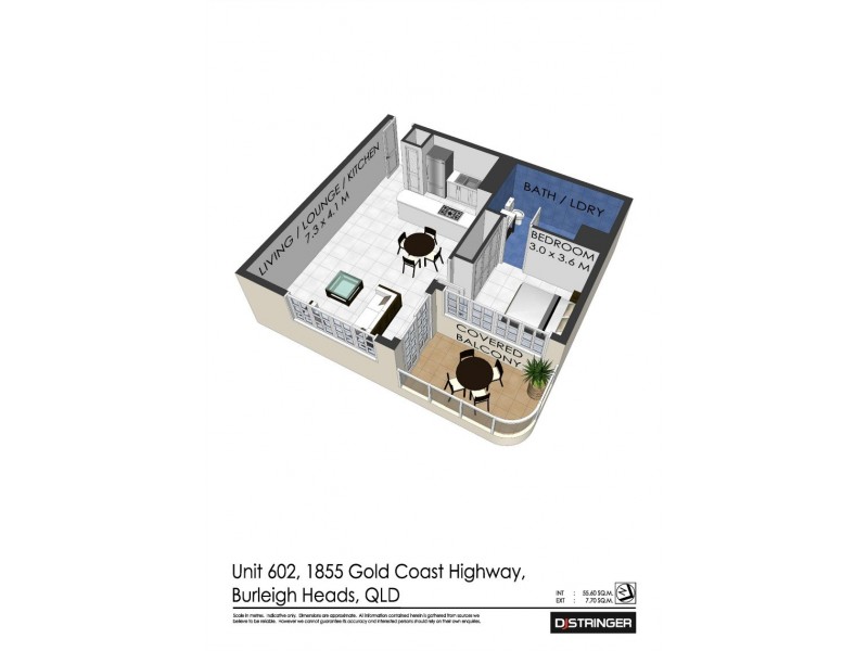 602/1855 Gold Coast Highway ‘Burleigh Gardens’, Burleigh Heads QLD 4220 Floorplan