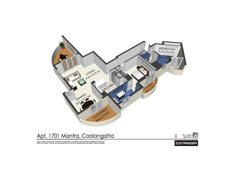 1701/88 Marine Parade, Coolangatta QLD 4225 Floorplan