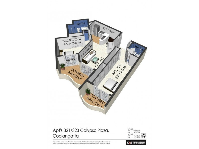 321 & 323/99 Griffith Street ‘Calypso Plaza’, Coolangatta QLD 4225 Floorplan