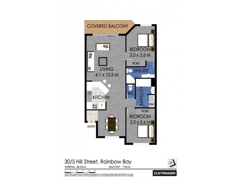 30/5 Hill St ‘Bella Mare’, Rainbow Bay QLD 4225 Floorplan