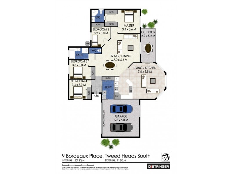 9 Bordeaux Place, Tweed Heads South NSW 2486 Floorplan