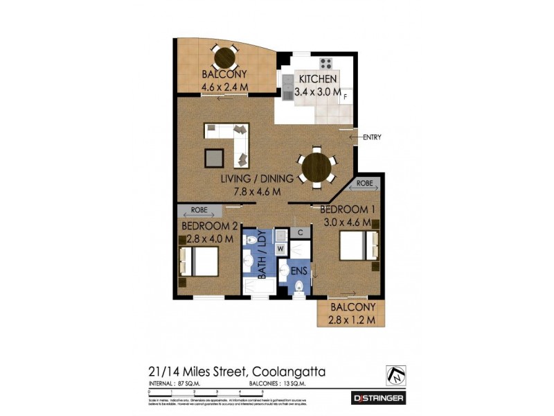 21/14 Miles Street ‘Aria Del Mare’, Coolangatta QLD 4225 Floorplan