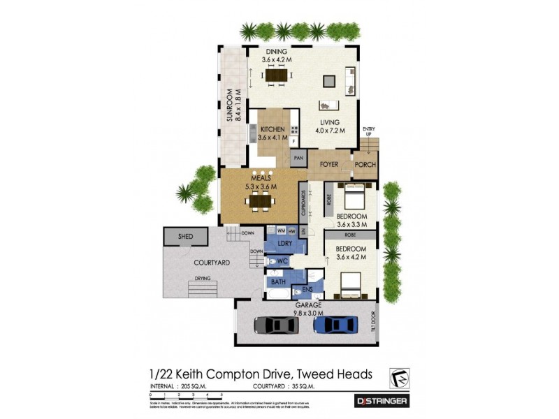 1/22 Keith Compton Drive, Tweed Heads NSW 2485 Floorplan
