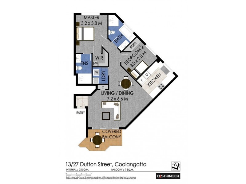 13/27-29 Dutton St ‘Sunrise Sea’, Coolangatta QLD 4225 Floorplan