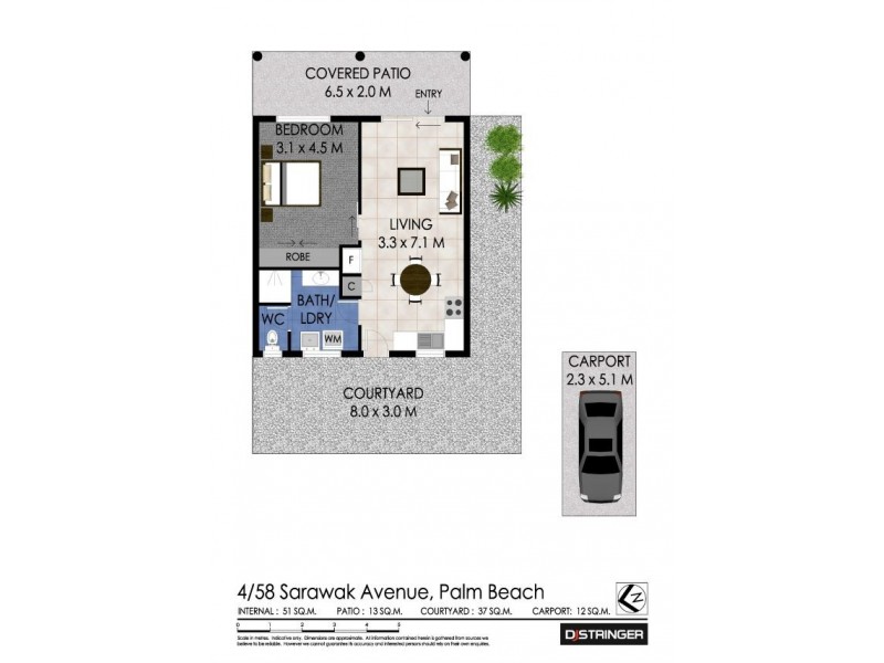 4/58 Sarawak Avenue, Palm Beach QLD 4221 Floorplan