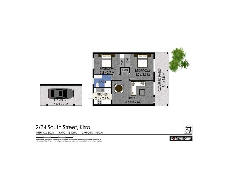 2/34 South Street ‘Siesta’, Kirra QLD 4225 Floorplan