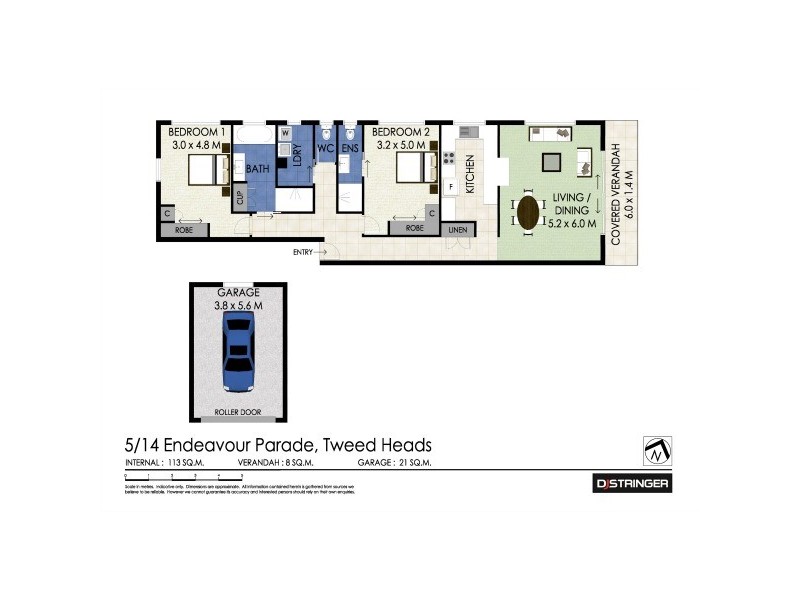 5/14 Endeavour Parade ‘Quivetto’, Tweed Heads NSW 2485 Floorplan