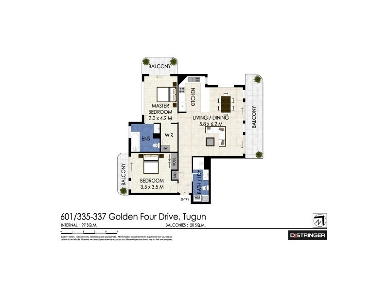 601/337 Golden Four Drive ‘Pelican Sands’, Tugun QLD 4224 Floorplan