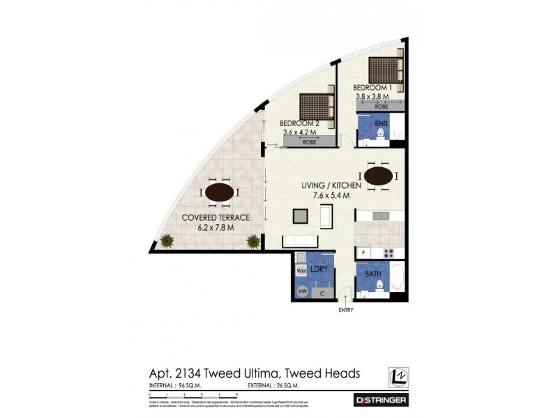 2134/20 Stuart Street ‘Tweed Ultima’, Tweed Heads NSW 2485 Floorplan