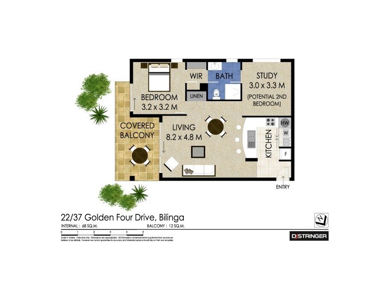 22/37-39 Golden Four Drive ‘Bila Vista’, Bilinga QLD 4225 Floorplan